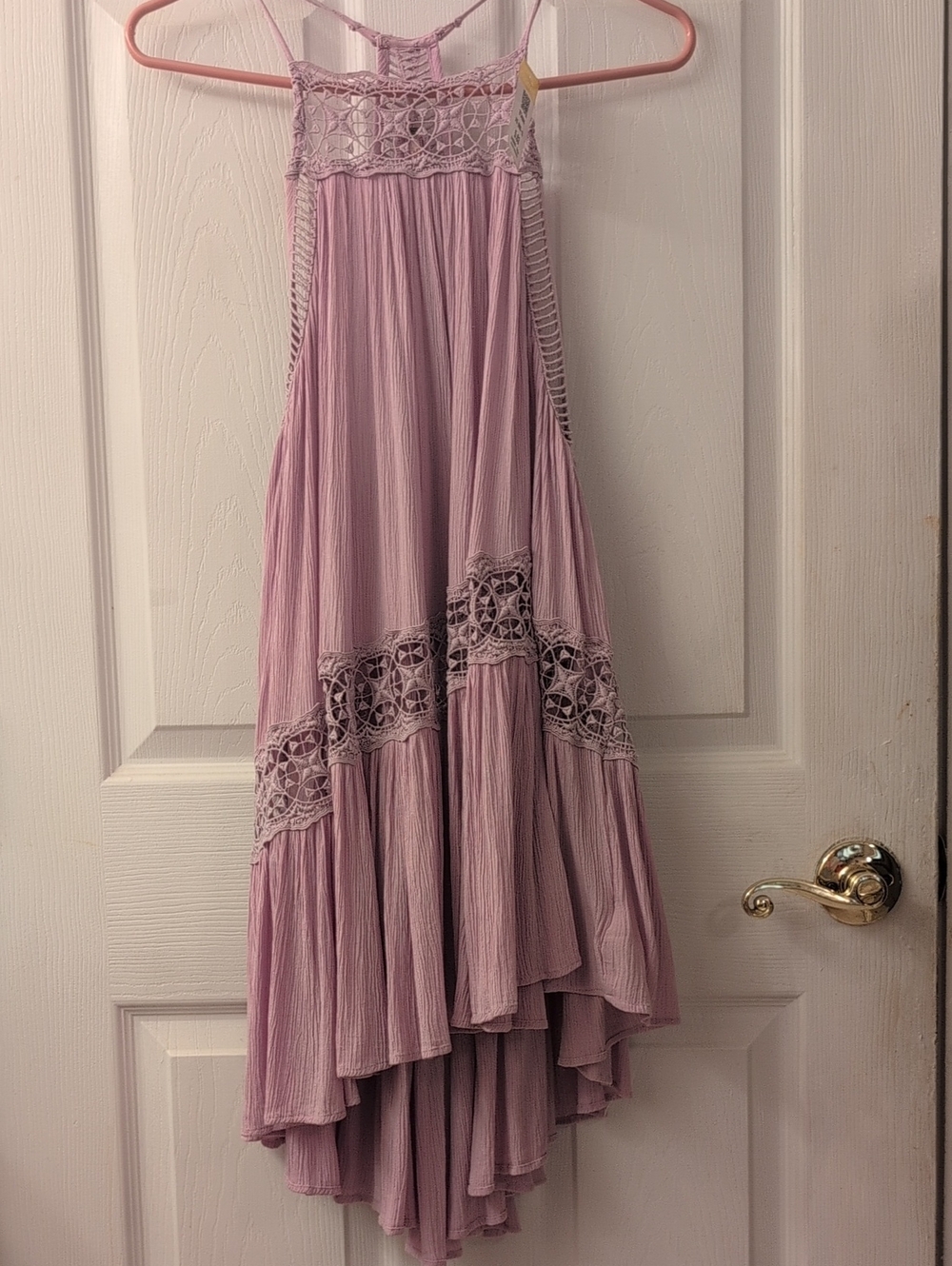 NWT Purple Embellished Crochet  Dress